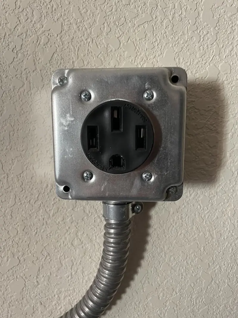 NEMA 14-50 outlet installed for Smart Home Electrical in Revere
